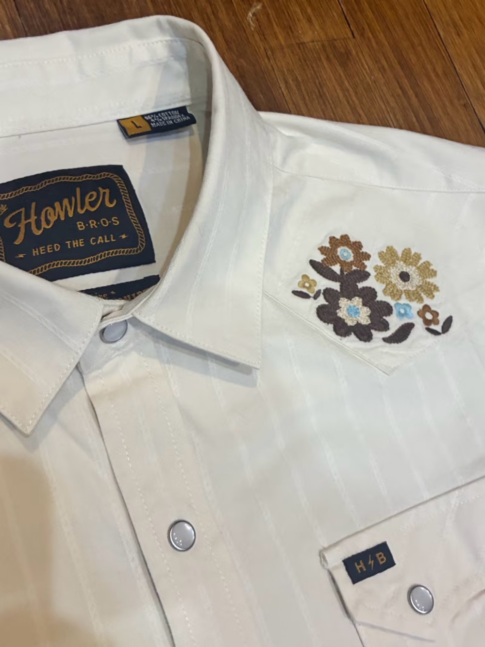 Howler Brothers - Short-Sleeve Western Shirt with Floral Yoke - MEDIUM